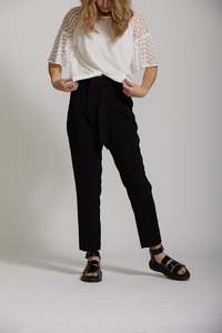 Stitch Staples: Pleat Pant - Black