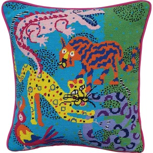 Needlepoint Cushions: In The Jungle Cushion