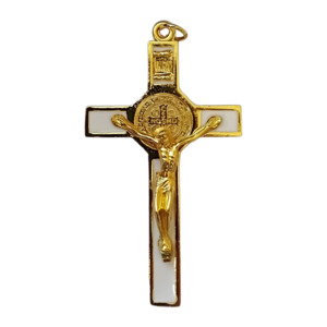 Religious Items: Crucifix: 14k Gold Plated (4.5cm x 8cm)