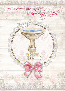 Gifts Cards: Baptism Card: Baptism of your Baby Girl