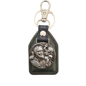 St Christopher Keyring (black backing)