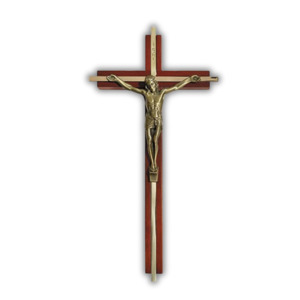 Crucifixes Crosses: Crucifix: Wooden (gold inlay with metal corpus) 26cm