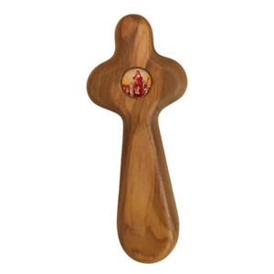 Olive Wood Prayer Cross - 10cm