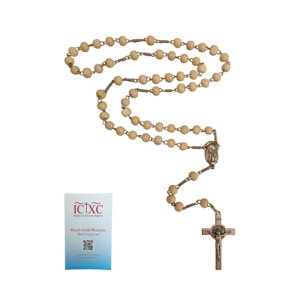 Rosaries: SJB Handmade Rosary - Ivory wooden beads