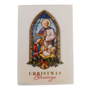 Christmas Cards: Christmas Card: Stained Glass 3