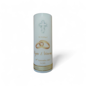 Candles: Wedding Candle 19cm: Design 1