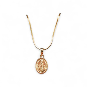 Religious Items: Miraculous Medal Gold Plated (Medal: 1.2cm) on 45cm Chain