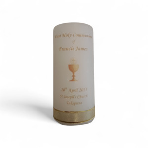 First Holy Communion Candle 14cm: Design 2