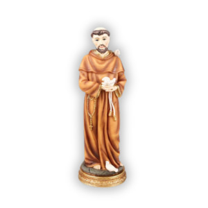 St Francis of Assisi: 12cm Resin Statue