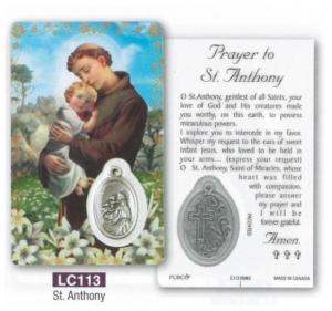 Saints 1: St Anthony of Padua - Laminated Card & Medal