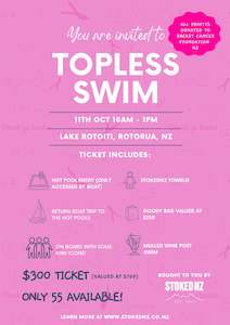 All: TOPLESS SWIM EVENT - ALL PROFIT DONATED TO BCFNZ