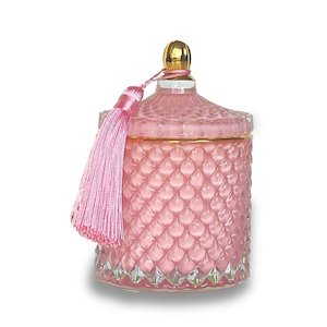 Organic Soy Candles - Pink Glass