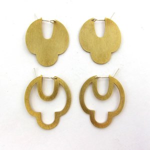 Accessories: Bubble Brass Earring