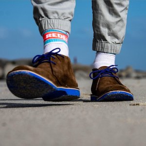Lace Up Desert Boot - Blue Veldskoen