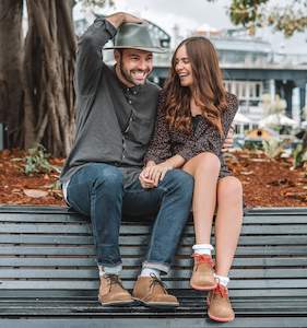 Stok Shoes: Lace Up Desert Boot - Red Veldskoen