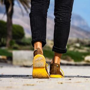Stok Shoes: Lace Up Desert Boot - Yellow Veldskoen