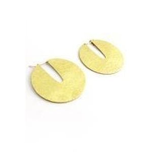 Earrings: Solid Brass Disc Earring