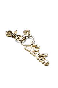 Accessories: SCRIPT KEY CHARM / BAG CHARM - GOLD