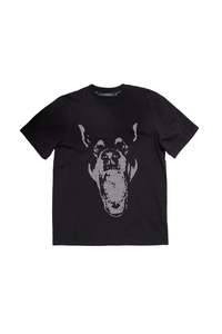 Womens Tops: DOBERMAN GLITZ T-SHIRT - GIRLFRIEND FIT