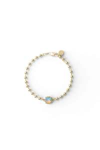 BABY CLAW BRACELET BELLO OPAL - GOLD PLATED