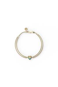 Bracelets: LOVE CLAW BRACELET BELLO OPAL - GOLD PLATED