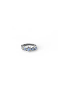 HALO CLUSTER RING MOONSTONE