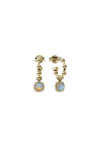 BABY CLAW SLEEPER EARRINGS BELLO OPAL - GOLD PLATED
