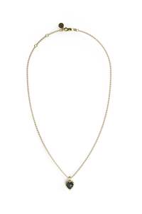 Onyx: LOVE CLAW NECKLACE ONYX - GOLD PLATED