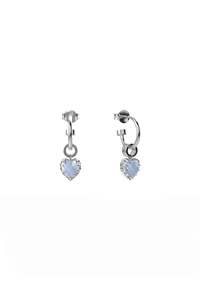 LOVE CLAW ANCHOR EARRING BLUE LACE AGATE