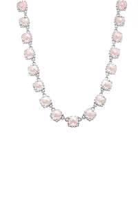 LOVE CLAW ETERNITY NECKLACE - ROSE QUARTZ