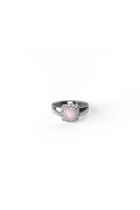 BABY CLAW RING ROSE QUARTZ