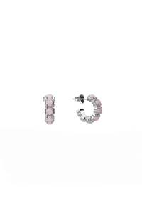 HALO CLUSTER EARRINGS ROSE QUARTZ