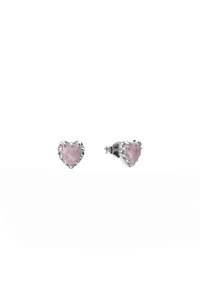 Rose Quartz: LOVE CLAW EARRINGS ROSE QUARTZ