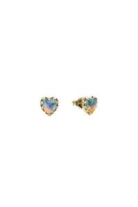 Gold Plated Earrings: LOVE CLAW EARRINGS BELLO OPAL - GOLD PLATED