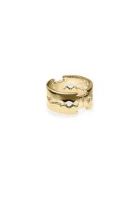 Gold Plated Rings: DOUBLE BLADE RING - GOLD PLATED