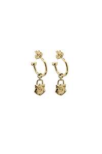 SHIELD ANCHOR EARRINGS GOLD PLATED