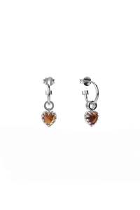 LOVE CLAW ANCHOR EARRINGS CITRINE