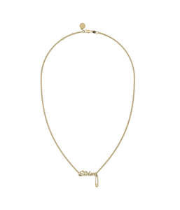 SENTIMENTAL SCRIPT NECKLACE - GOLD PLATED