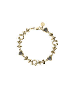 Jewellery: GOTHIC SENTIMENT BRACELET - GOLD PLATED