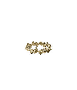 PIERCED BOW INFINITY RING - GOLD PLATED