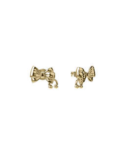PIERCED BOW EARRINGS - GOLD PLATED