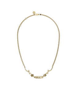 ROSE PIN NECKLACE - GOLD PLATED