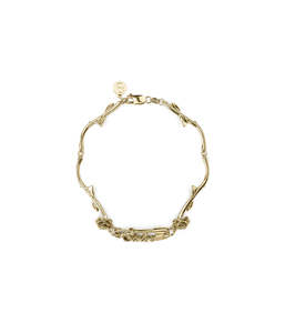 Bracelets: ROSE PIN BRACELET - GOLD PLATED
