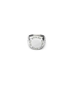 Mens Rings: TEXT LOGO SOVEREIGN RING - XL SIZES