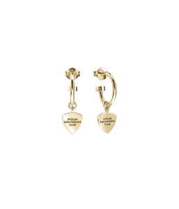 Anchor Sleeper Earrings: GUITAR PIC ANCHOR EARRINGS - GOLD PLATED