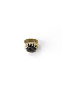 CLAW RING ONYX - 9K GOLD