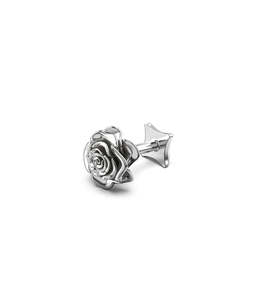ROSE BUD FLAT BACK SINGLE EARRING