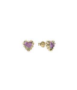 LOVE CLAW EARRINGS MYSTIC QUARTZ - GOLD PLATED