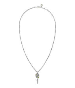 Necklaces: CRYSTALLISED KEY NECKLACE