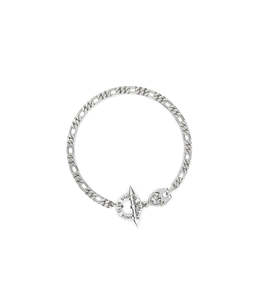 Bracelets: SPIKED FOB BRACELET
